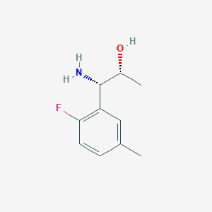 molecular formula C10H14FNO B13041211 (1S,2R)-1-Amino-1-(2-fluoro-5-methylphenyl)propan-2-OL 