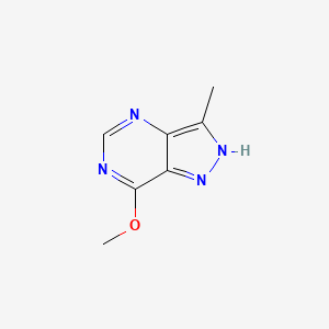 molecular formula C7H8N4O B13041259 7-Methoxy-3-methyl-1H-pyrazolo[4,3-D]pyrimidine 