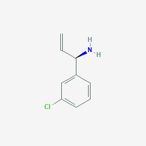 molecular formula C9H10ClN B13041268 (1R)-1-(3-Chlorophenyl)prop-2-enylamine 