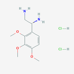 molecular formula C11H20Cl2N2O3 B13041302 (1R)-1-(2,3,4-Trimethoxyphenyl)ethane-1,2-diamine 2hcl 