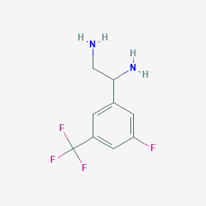 1-[3-Fluoro-5-(trifluoromethyl)phenyl]ethane-1,2-diamine