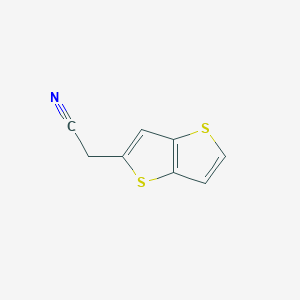 molecular formula C8H5NS2 B13041321 2-(Thieno[3,2-B]thiophen-2-YL)acetonitrile 