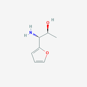 molecular formula C7H11NO2 B13041327 (1R,2S)-1-Amino-1-(furan-2-YL)propan-2-OL 