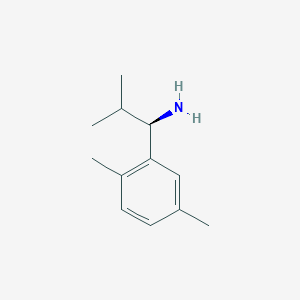 molecular formula C12H19N B13041340 (R)-1-(2,5-Dimethylphenyl)-2-methylpropan-1-amine 