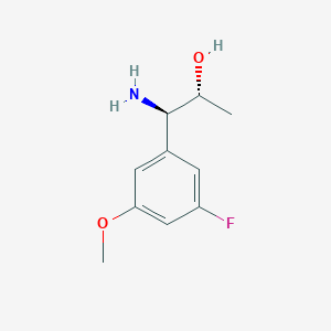 molecular formula C10H14FNO2 B13041390 (1R,2R)-1-Amino-1-(5-fluoro-3-methoxyphenyl)propan-2-OL 