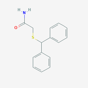 molecular formula C15H15NOS B130414 2-[(二苯甲基)硫]乙酰胺 CAS No. 68524-30-1