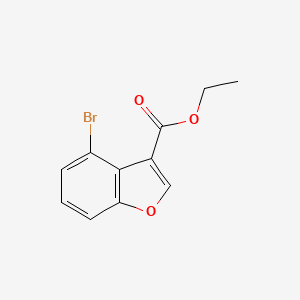 molecular formula C11H9BrO3 B13041427 Ethyl 4-bromobenzofuran-3-carboxylate 