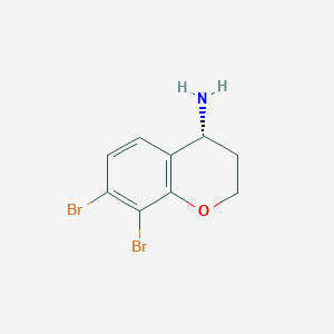 molecular formula C9H9Br2NO B13041465 (R)-7,8-Dibromochroman-4-amine 