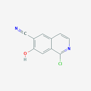 molecular formula C10H5ClN2O B13041510 1-Chloro-7-hydroxyisoquinoline-6-carbonitrile 