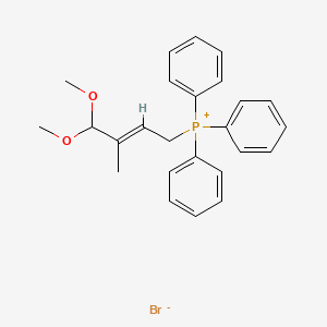 molecular formula C25H28BrO2P B13041535 (E)-(4,4-Dimethoxy-3-methylbut-2-en-1-yl)triphenylphosphonium bromide 