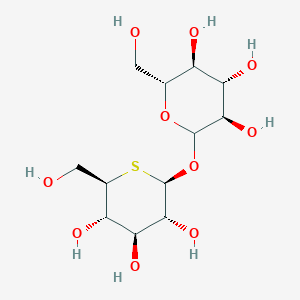 molecular formula C12H22O10S B13041571 (2R,3S,4S,5R)-2-(hydroxymethyl)-6-[(2R,3R,4S,5S,6R)-3,4,5-trihydroxy-6-(hydroxymethyl)thian-2-yl]oxyoxane-3,4,5-triol 