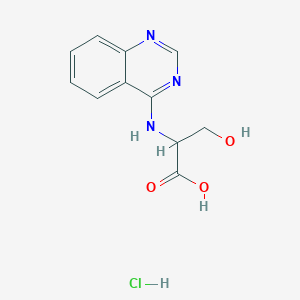 molecular formula C11H12ClN3O3 B1304159 3-hydroxy-2-(quinazolin-4-ylamino)propanoic Acid Hydrochloride CAS No. 1396967-25-1