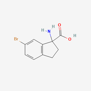 molecular formula C10H10BrNO2 B13041598 1-Amino-6-bromo-2,3-dihydro-1H-indene-1-carboxylic acid 