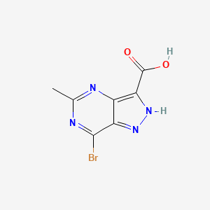 molecular formula C7H5BrN4O2 B13041609 7-Bromo-5-methyl-1H-pyrazolo[4,3-d]pyrimidine-3-carboxylic acid 