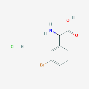 molecular formula C8H9BrClNO2 B13041638 (S)-2-Amino-2-(3-bromophenyl)acetic acid hydrochloride 