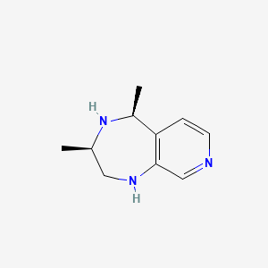 molecular formula C10H15N3 B13041643 cis-3,5-Dimethyl-2,3,4,5-tetrahydro-1H-pyrido[3,4-E][1,4]diazepine 