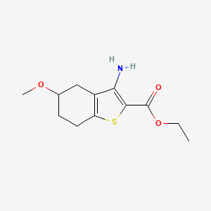 molecular formula C12H17NO3S B13041655 Ethyl 3-amino-5-methoxy-4,5,6,7-tetrahydrobenzo[B]thiophene-2-carboxylate 