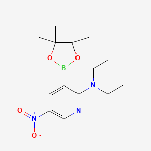 N,N-Diethyl-5-nitro-3-(tetramethyl-1,3,2-dioxaborolan-2-yl)pyridin-2-amine