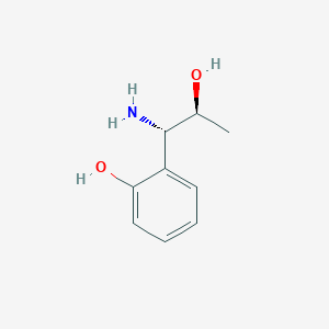 molecular formula C9H13NO2 B13041698 2-[(1S,2S)-1-amino-2-hydroxypropyl]phenol 