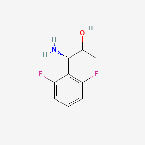 molecular formula C9H11F2NO B13041717 (1S)-1-Amino-1-(2,6-difluorophenyl)propan-2-OL 