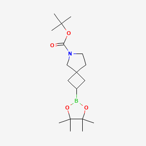 molecular formula C18H32BNO4 B13041730 Tert-butyl 2-(4,4,5,5-tetramethyl-1,3,2-dioxaborolan-2-YL)-6-azaspiro[3.4]octane-6-carboxylate 