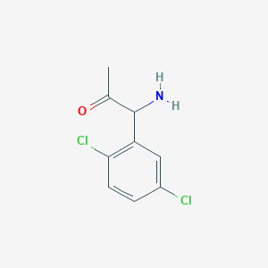 molecular formula C9H9Cl2NO B13041767 1-Amino-1-(2,5-dichlorophenyl)acetone 