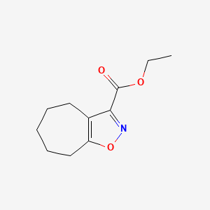 molecular formula C11H15NO3 B13041827 Ethyl 5,6,7,8-tetrahydro-4H-cyclohepta[D]isoxazole-3-carboxylate 