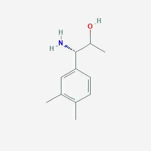 molecular formula C11H17NO B13041838 (1S)-1-Amino-1-(3,4-dimethylphenyl)propan-2-OL 