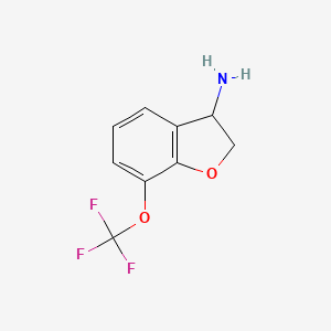 molecular formula C9H8F3NO2 B13041843 7-(Trifluoromethoxy)-2,3-dihydrobenzo[B]furan-3-ylamine 