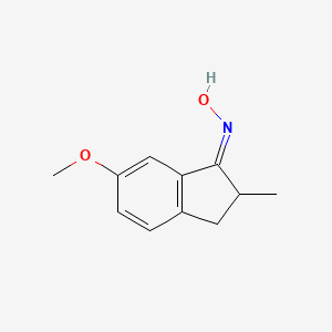 molecular formula C11H13NO2 B13041844 (Z)-6-Methoxy-2-methyl-2,3-dihydro-1H-inden-1-oneoxime 