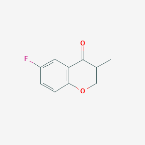 molecular formula C10H9FO2 B13041860 6-Fluoro-3-methyl-chroman-4-one 