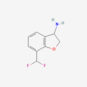 molecular formula C9H9F2NO B13041890 7-(Difluoromethyl)-2,3-dihydro-1-benzofuran-3-amine 