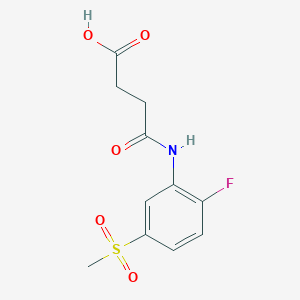 4-{[2-Fluoro-5-(methylsulfonyl)phenyl]amino}-4-oxobutanoic acid