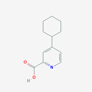 molecular formula C12H15NO2 B13041907 4-Cyclohexylpicolinicacid 