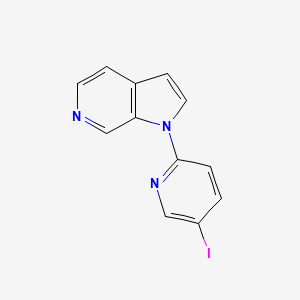 molecular formula C12H8IN3 B13041918 1-(5-Iodopyridin-2-YL)-1H-pyrrolo[2,3-C]pyridine 