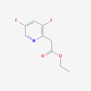 molecular formula C9H9F2NO2 B13041928 Ethyl 2-(3,5-difluoropyridin-2-yl)acetate 