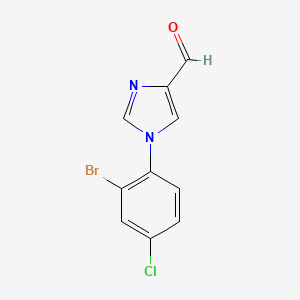 1-(2-Bromo-4-chlorophenyl)-1H-imidazole-4-carbaldehyde