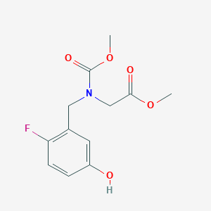 Methyl N-(2-fluoro-5-hydroxybenzyl)-N-(methoxycarbonyl)glycinate