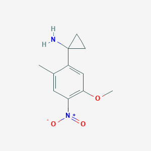 1-(5-Methoxy-2-methyl-4-nitrophenyl)cyclopropan-1-amine