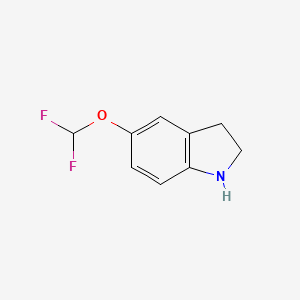 molecular formula C9H9F2NO B13041999 5-(Difluoromethoxy)indoline 