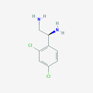 molecular formula C8H10Cl2N2 B13042020 (1S)-1-(2,4-Dichlorophenyl)ethane-1,2-diamine 