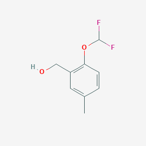 molecular formula C9H10F2O2 B13042045 (2-(Difluoromethoxy)-5-methylphenyl)methanol 