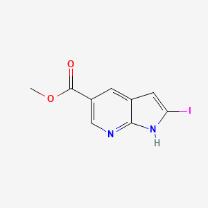 molecular formula C9H7IN2O2 B13042052 methyl2-iodo-1H-pyrrolo[2,3-b]pyridine-5-carboxylate 