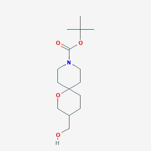 molecular formula C15H27NO4 B13042056 Tert-butyl 3-(hydroxymethyl)-1-oxa-9-azaspiro[5.5]undecane-9-carboxylate 