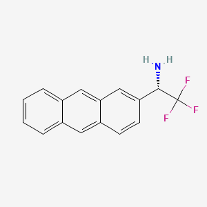 molecular formula C16H12F3N B13042069 (1S)-1-(2-Anthryl)-2,2,2-trifluoroethylamine 