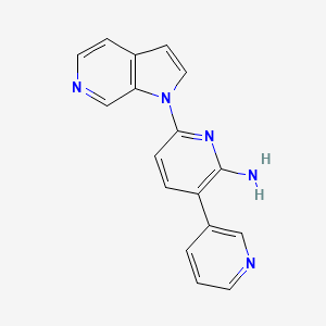 molecular formula C17H13N5 B13042098 6-(1H-Pyrrolo[2,3-C]pyridin-1-YL)-[3,3'-bipyridin]-2-amine 