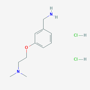 molecular formula C11H20Cl2N2O B13042110 3-[2-(Dimethylamino)ethoxy]benzylamine 2HCl 