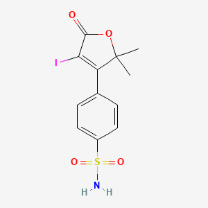 4-(4-Iodo-2,2-dimethyl-5-oxo-2,5-dihydrofuran-3-YL)benzenesulfonamide