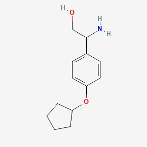 2-Amino-2-(4-cyclopentyloxyphenyl)ethan-1-OL