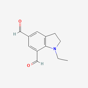 1-Ethylindoline-5,7-dicarbaldehyde